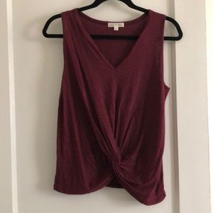 Burgundy Sleeveless Top